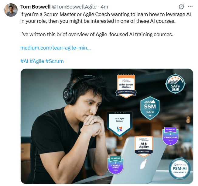 Tom Boswell AI Agile Courses