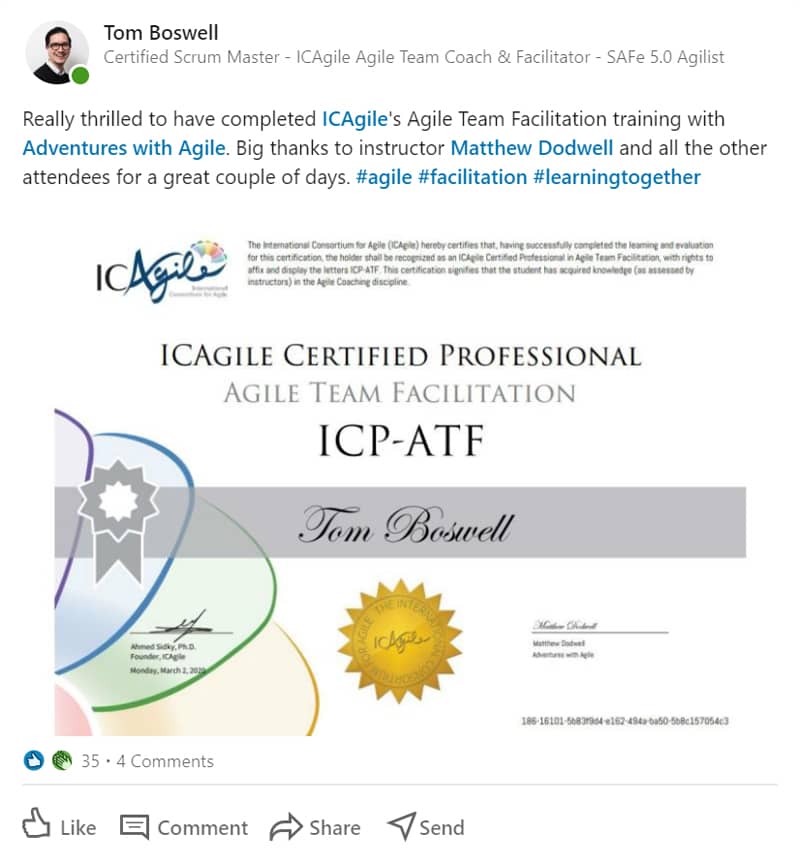 ICP-ATF Agile Team Facilitation certification