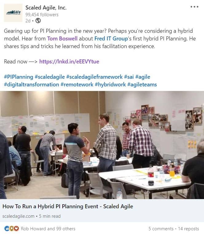 Scaled Agile Hybrid PI Planning Blog Post LinkedIn