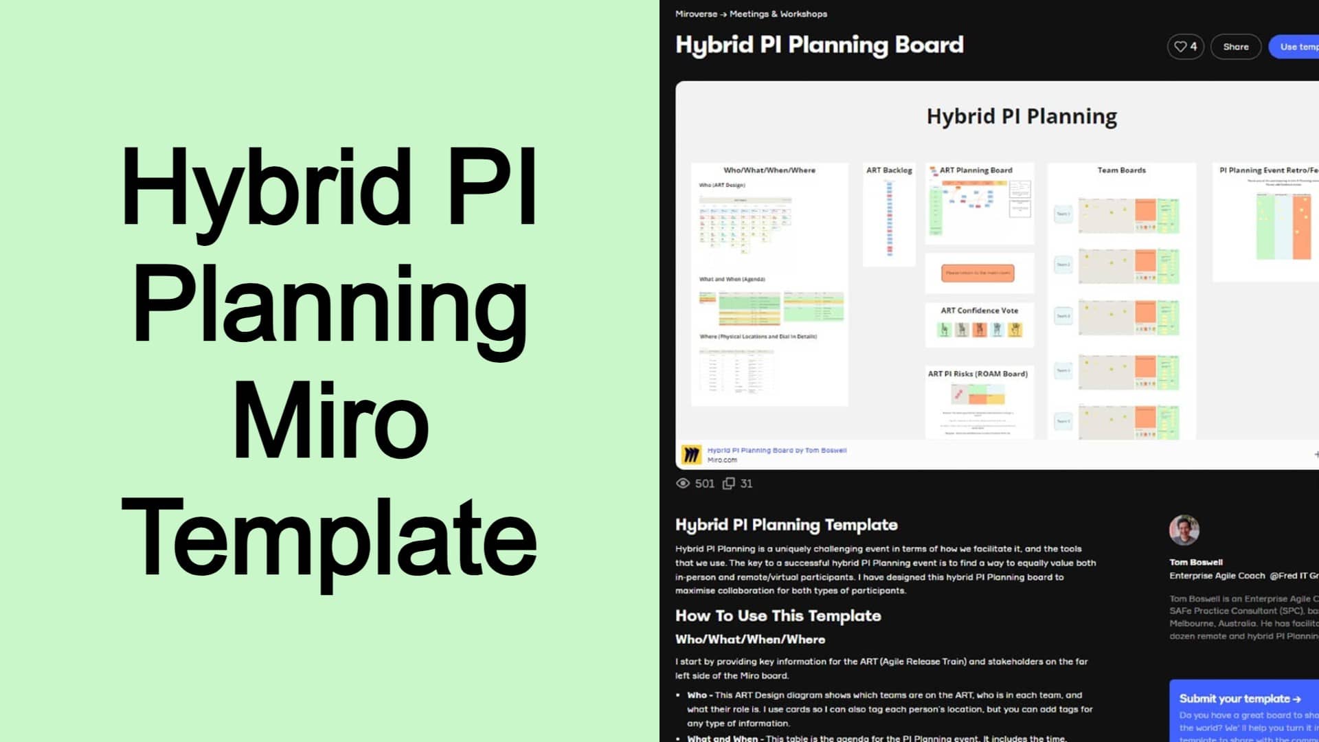 PI Planning template Link
