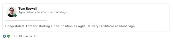 GlobalSign Agile Delivery Facilitator post