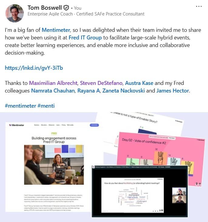 Mentimeter x Fred IT Group Customer Story